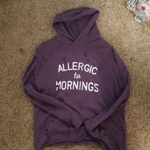 Purple ripped hoodie